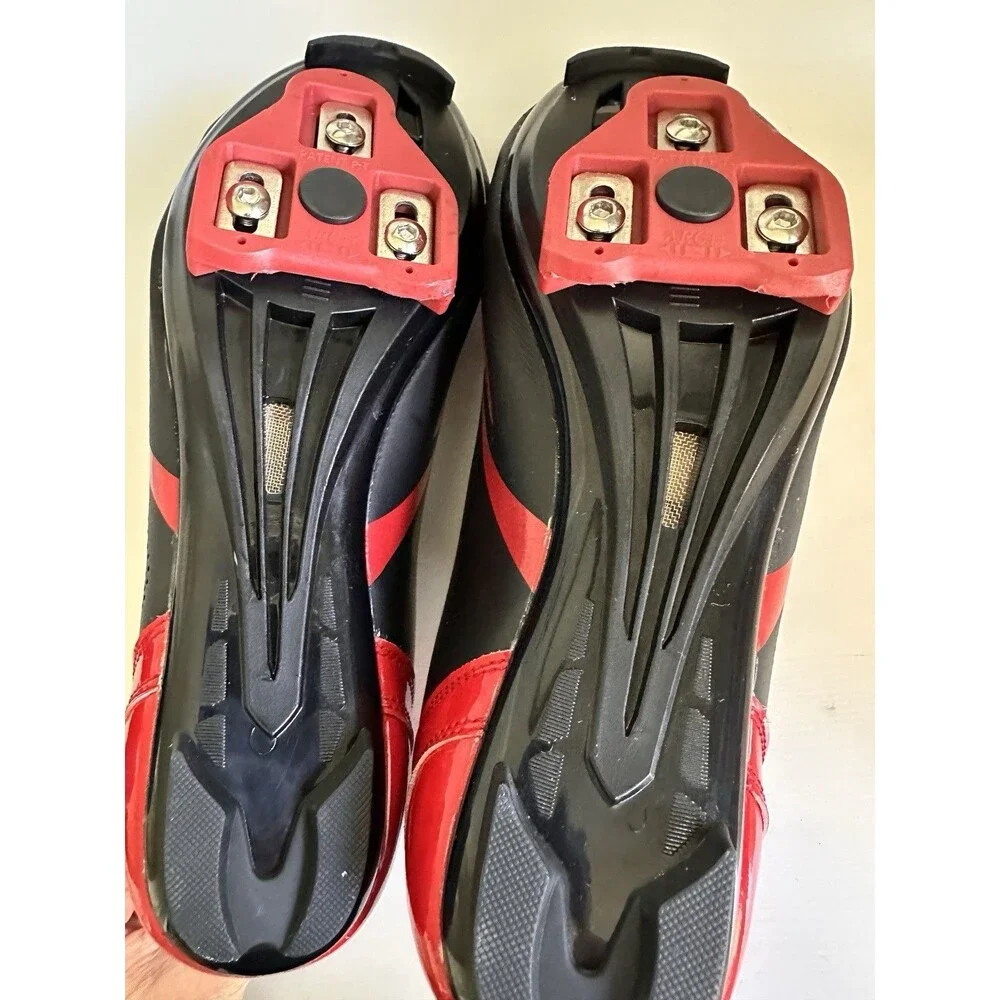 Linque LQ1 Road Cycling Shoes - Men’s 7.5 / EU 40 - Black Red - Cleats Included